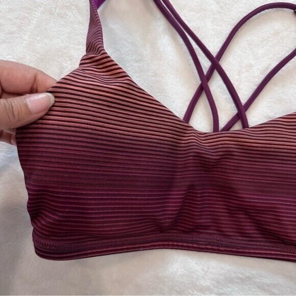 Lululemon Free To Be Bra Simply Radiant Pink Paradise Black Red Grape Size 6 - Picture 9 of 10